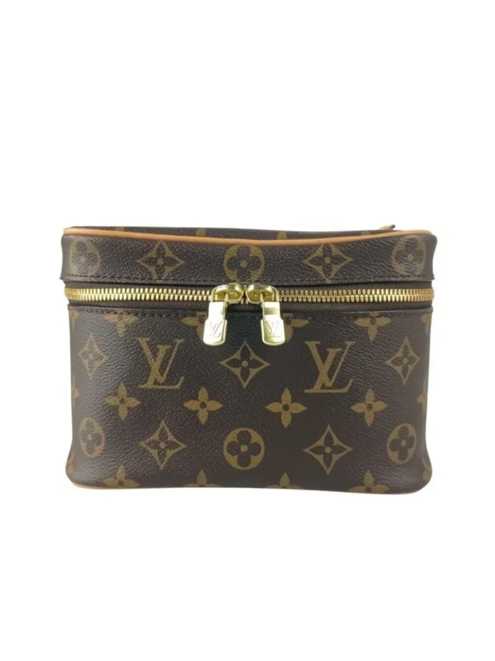 Louis Vuitton Handbag Nice Mini Brown Monogram Vanity Bag Gold